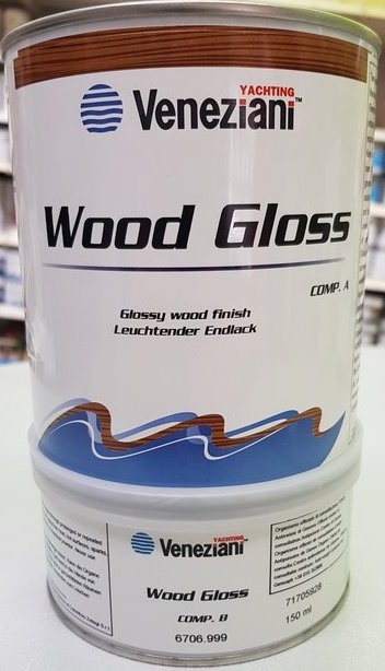 Wood-Gloss  glänzend  750 ml    2-K.Polyurethan Bootslack